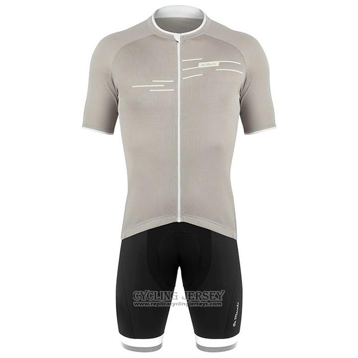 2020 Cycling Jersey De Marchi Light Gray Short Sleeve And Bib Short